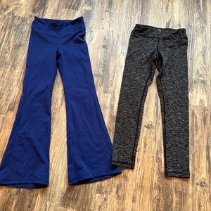 90 Degree By Reflex Kids Blue Flare and Gray Leggings size S 7-8